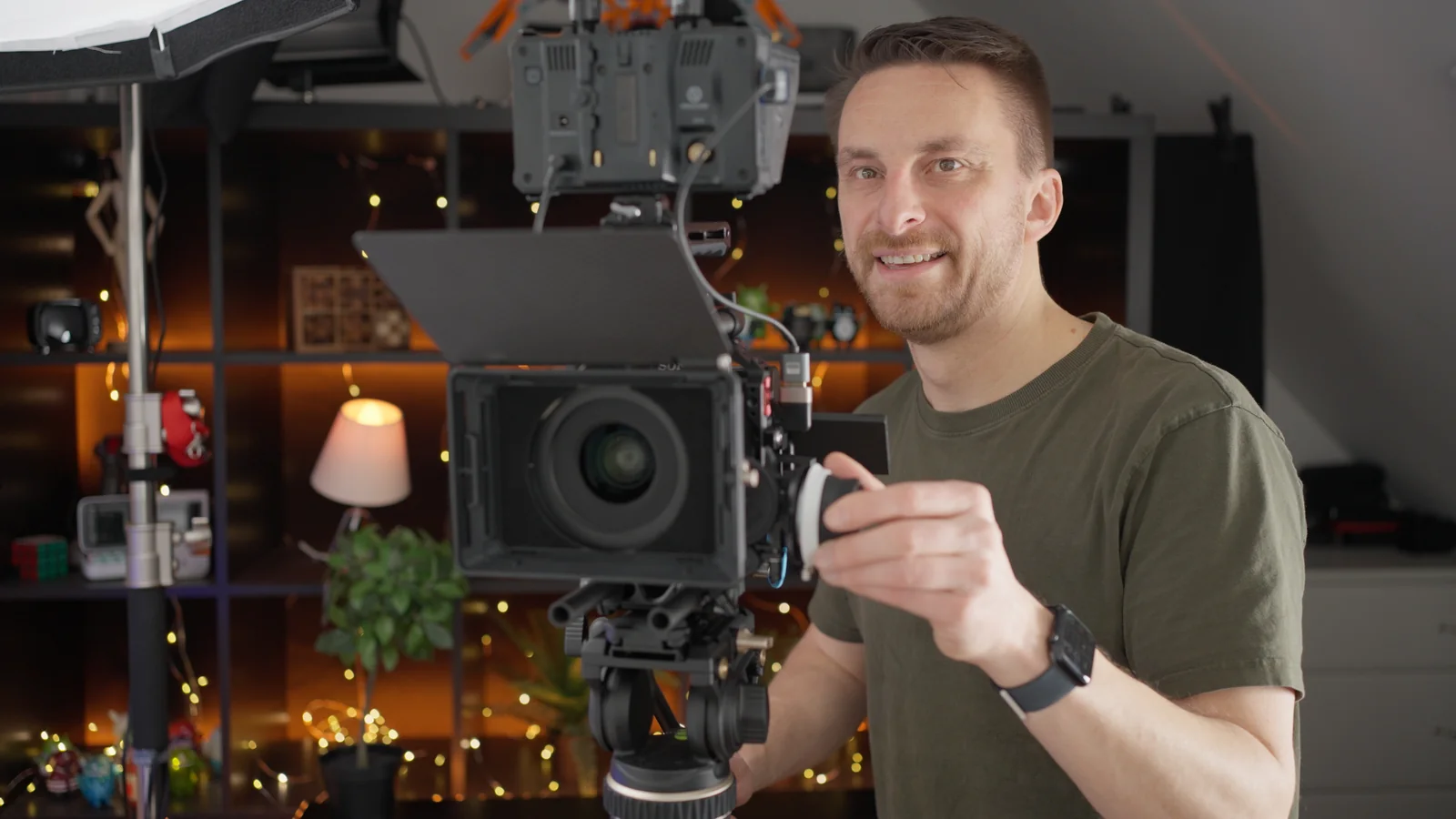 Marco Kammradt hinter der Cinema-Kamera im eigenen Studio